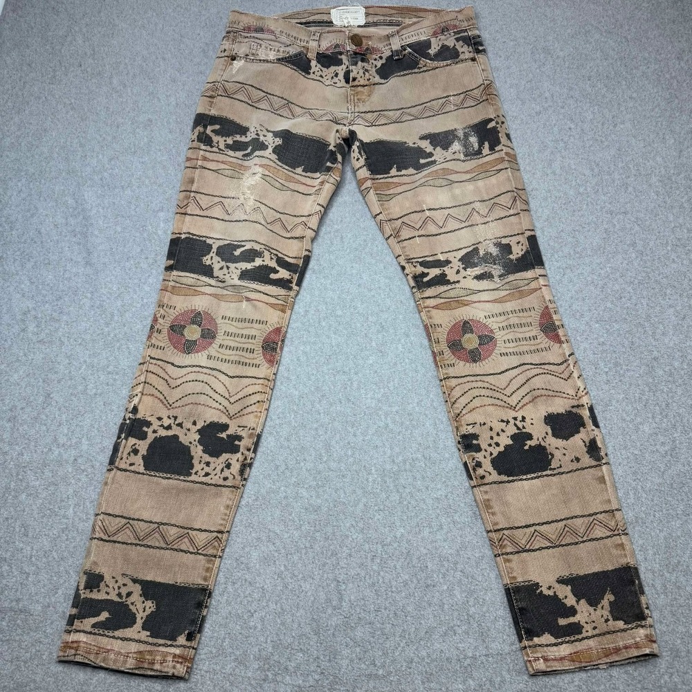 Current Elliot Skinny Ankle‎ Jeans Size 28 Vintage Tribal Pattern Stretch Denim